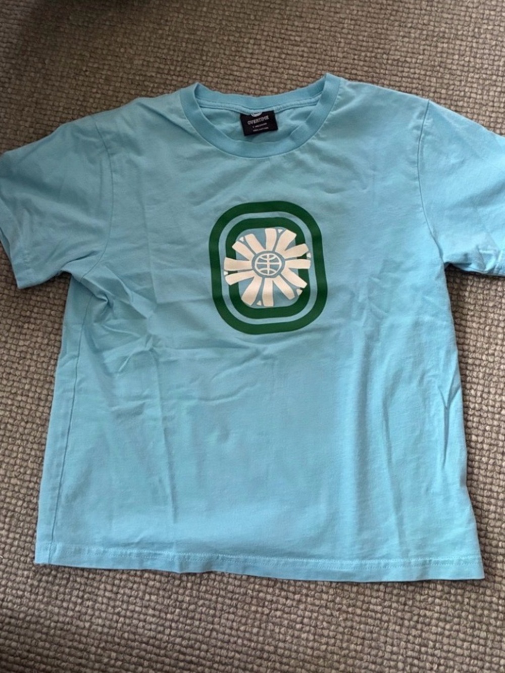OVERTIME short sleeve shirt size youth medium 100% cotton tropical